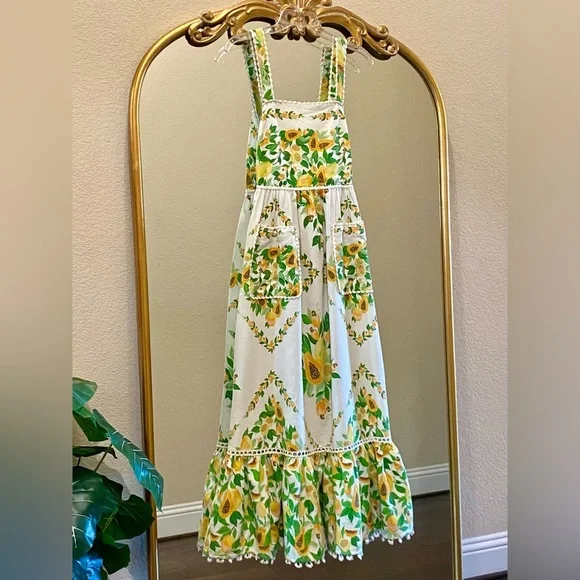 FARM Rio White Midi Dress with Yellow & Green Floral Print - Picture 7 of 11